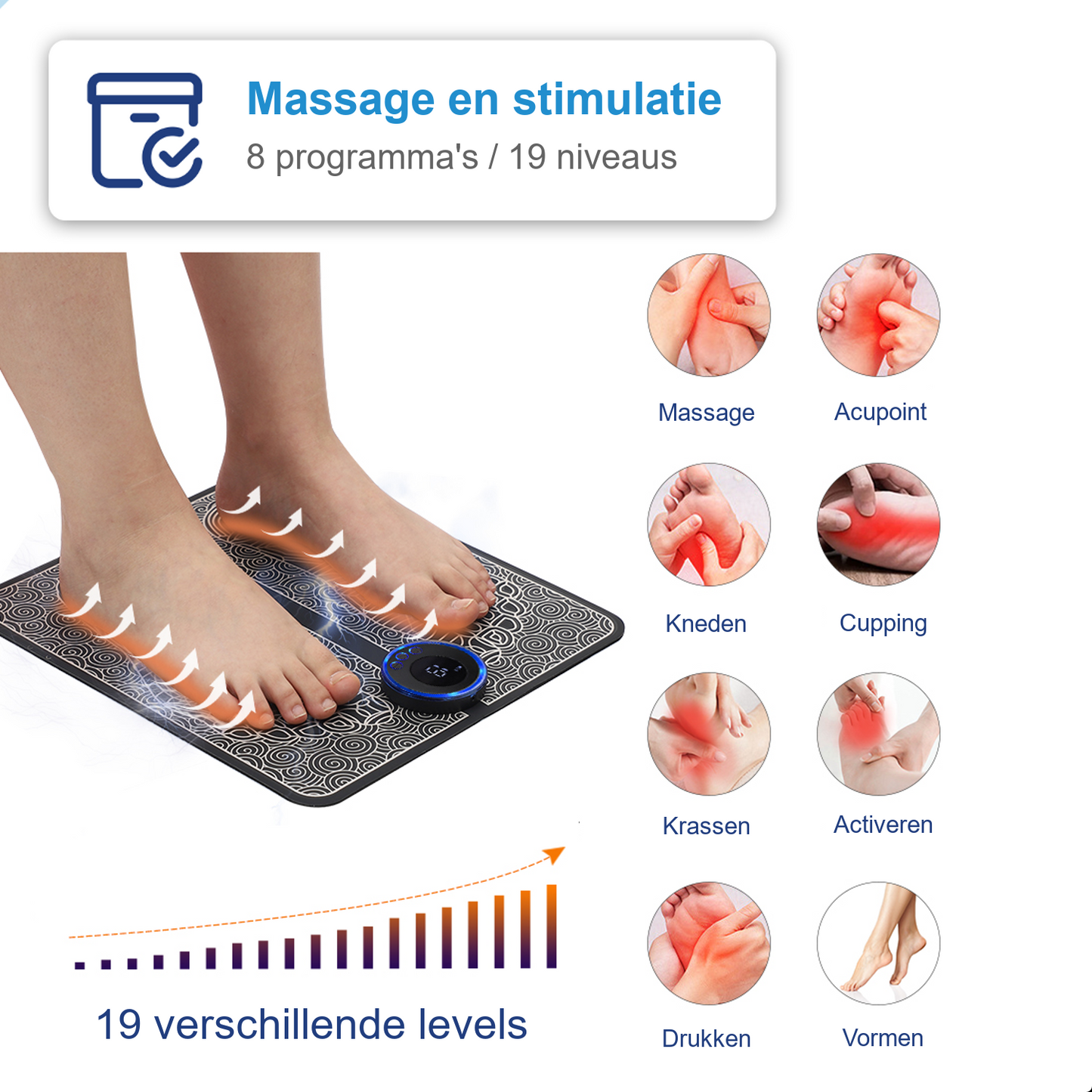 EMS Voetmassage Apparaat (19 standen)