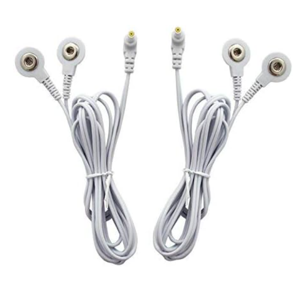 TENS/EMS Elektrodekabel 3.5mm-Knoopsluiting Set van 2