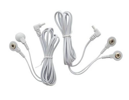 TENS/EMS Elektrodekabel 3.5mm-Knoopsluiting Set van 2