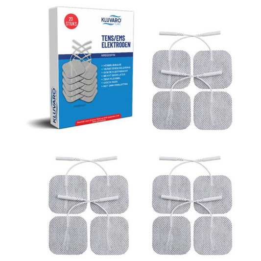 TENS/EMS Elektroden 2mm-Pinsluiting 20 stuks