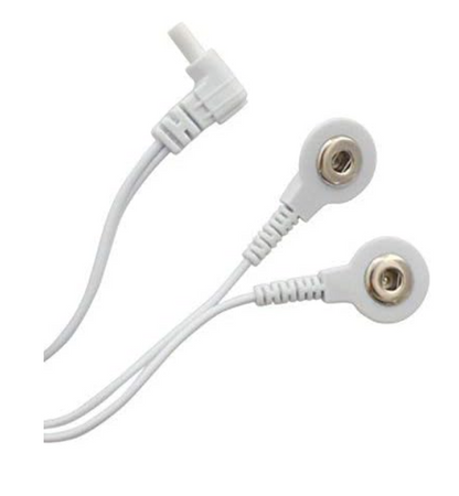 TENS/EMS Elektrodekabel 3.5mm-Knoopsluiting Set van 2