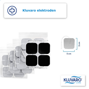 Kluvaro TENS/EMS Elektroden - 2mm Pinsluiting - 5x5 cm - 20 stuks